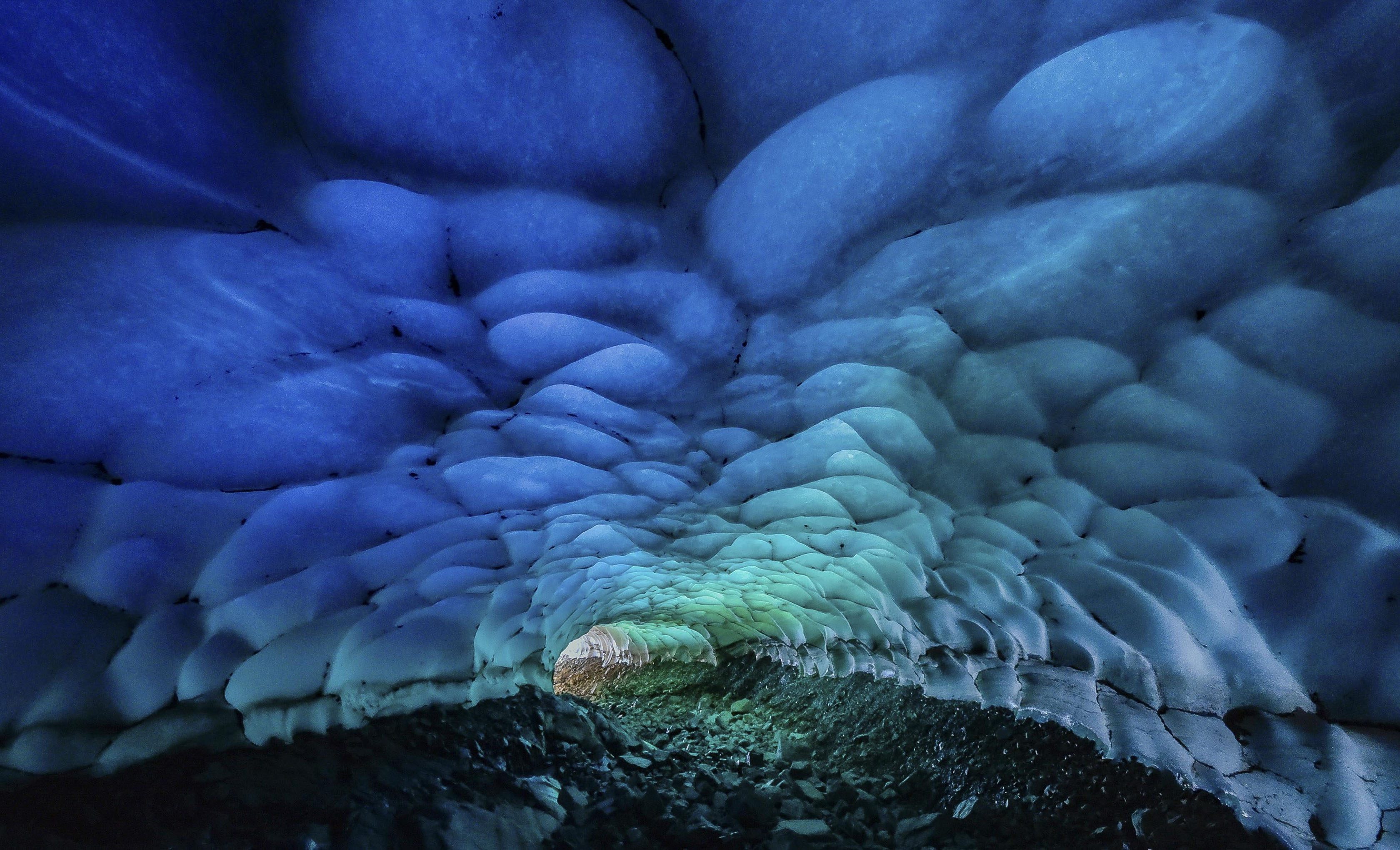 Blue cave in Patagonia
