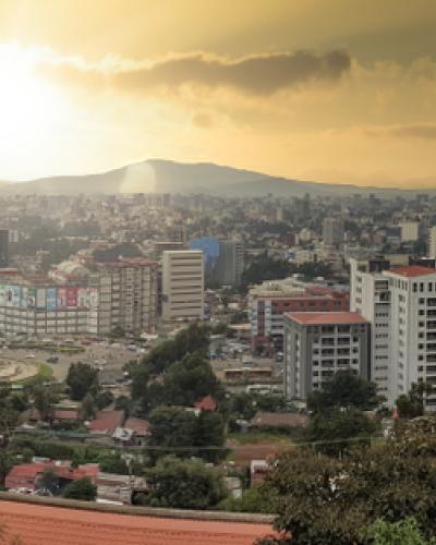 Addis City in sunset