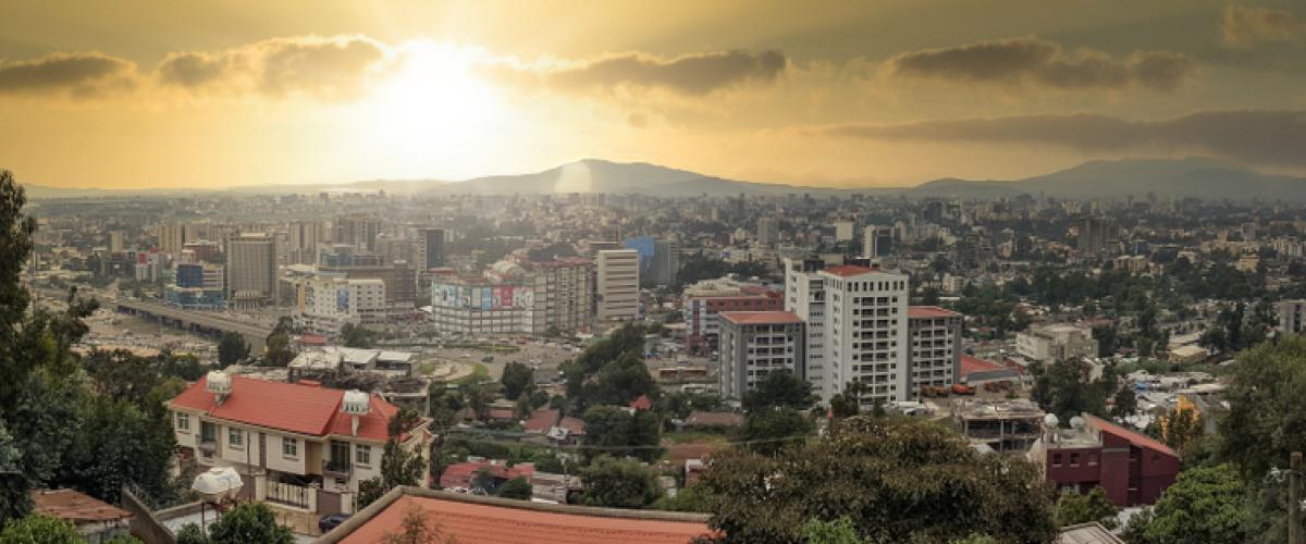 Addis City in sunset